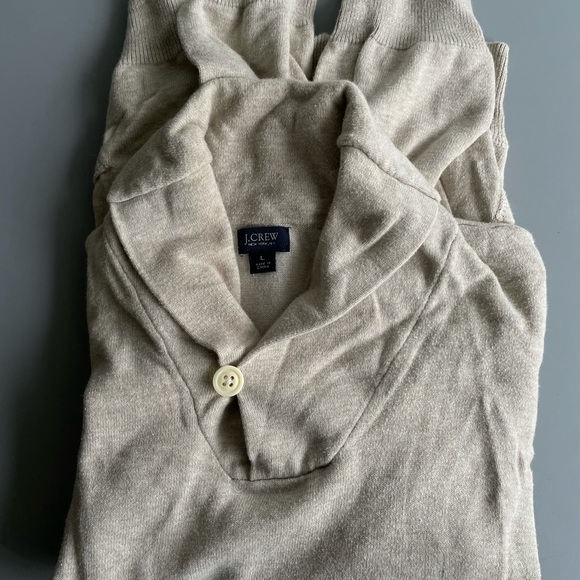 GUC J. Crew Shawl Collar Pullover sz L - Picture 3 of 5